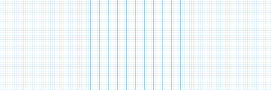 Detailed engineering grid with fine and bold blue lines on white background, precise measurement style pattern, technical drawing texture for architecture, math, science layouts and structured design