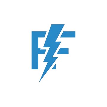 Blue FF Logo Lightning Bolt.