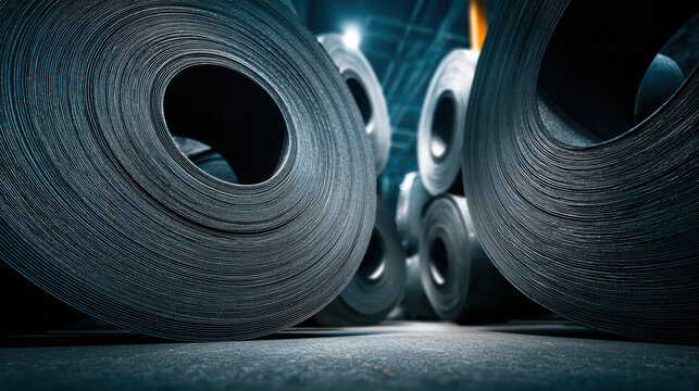 Steel coil metal industrial factory manufacturing economic warfare impacts steel coil production industrial factory setting