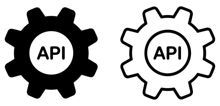 api integration setup icon vector