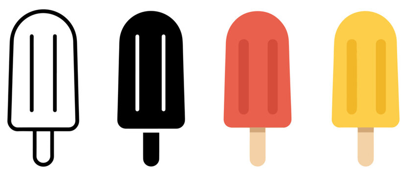 popsicle ice cream dessert icon vector