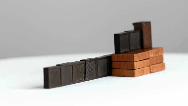 Third Birthday Message Displayed With Letter Blocks on Minimal White Background