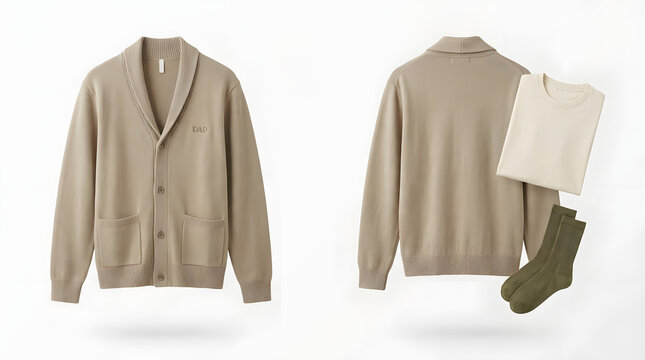 Classic Shawl Collar Cardigan and Casual Essentials Set for Timeless Style