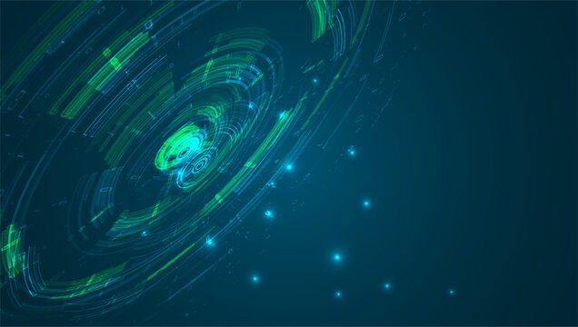 Abstract big data visualization. Science globe network data. Graphic concept for design