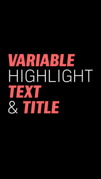 Vertical Variable Text Highlighter