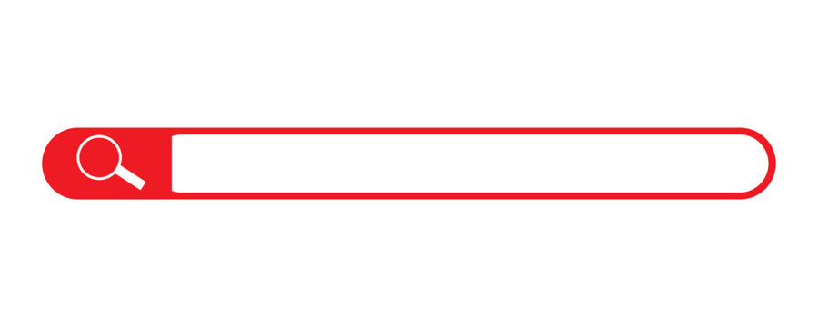 Search bar Internet browser engine red color Vector ilustration.