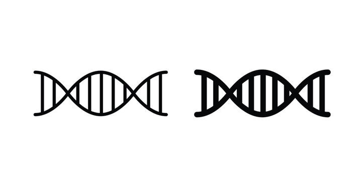 Genetic icon design illustrator set. Icons in line and clipart