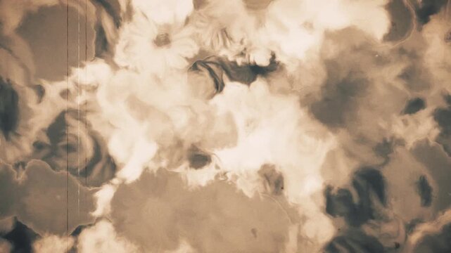 Vintage floral background with painted watercolor flowers in sepia tones with dust and scratches. Elegant, artistic, and timeless design for retro, romantic, or decorative projects.