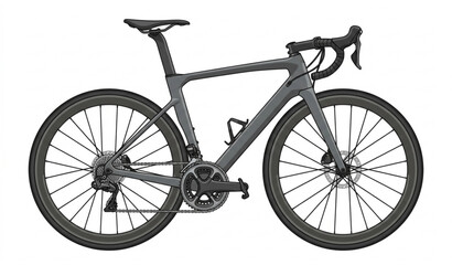 Fototapeta premium Realistic road bike vector isolated with aerodynamic racing bicycle design