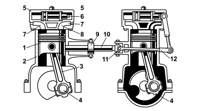 Internal Combustion Engine Diagram.