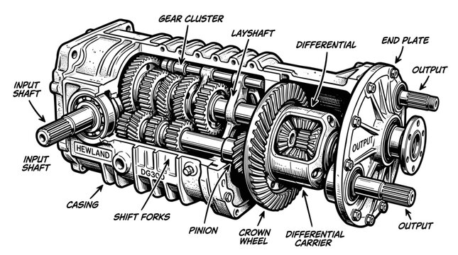 Manual Transmission Gearbox Diagram 4.
