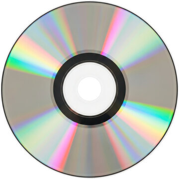 Glowing c d reflection rainbow isolated on a transparent background