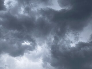 Fototapeta premium dramatic sky with approaching thunderstorm