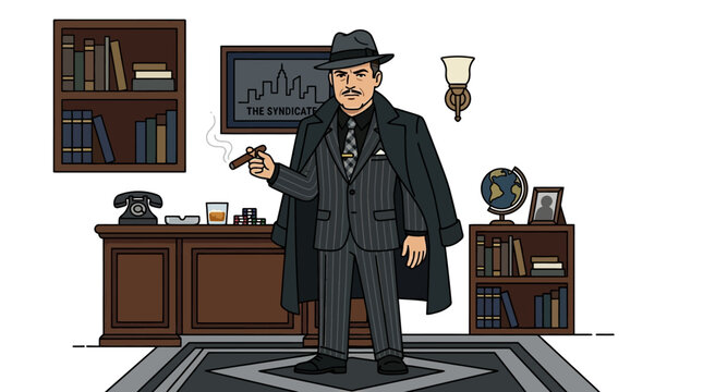 Gangster Boss in Office