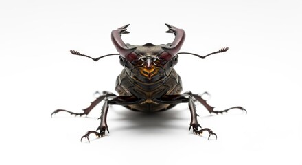 Fototapeta premium High Quality 3D Illustration of a Stag Beetle on White