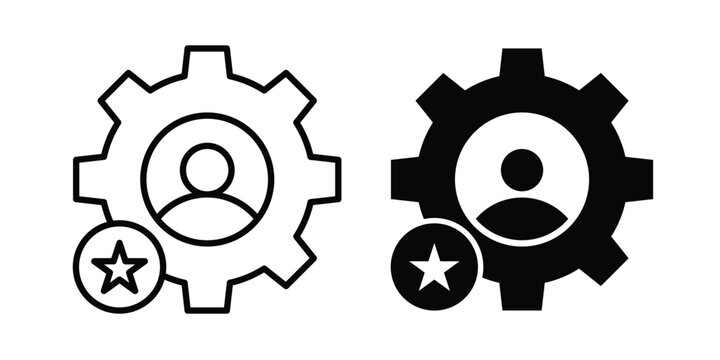 Soft skills icon design illustrator set. Icons in line and clipart