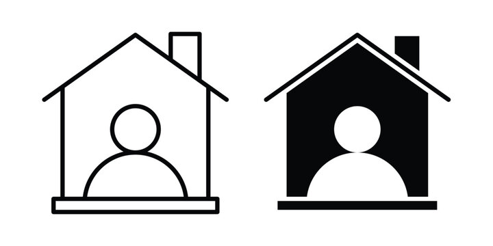 Tenant icon design illustrator set. Icons in line and clipart