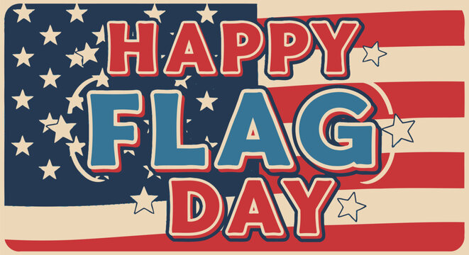 USA flag themed 4th of July Independence Day card design featuring an alphabet font illustration and a holiday celebration banner vector icon on a blue business concept sign badge