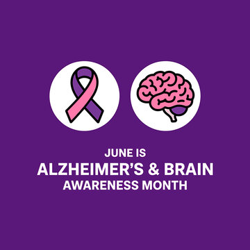 Alzheimers And Brain Awareness Month Purple Graphic Design