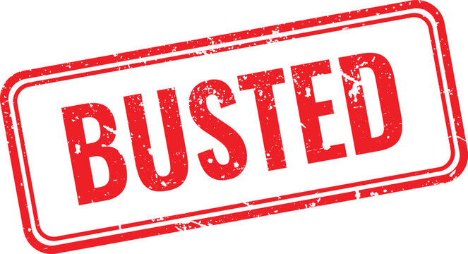 Busted Line Border Law Red Stamp Vector Flat Graphic Icon
