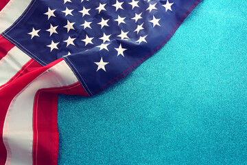 Fototapeta premium American flag on textured background