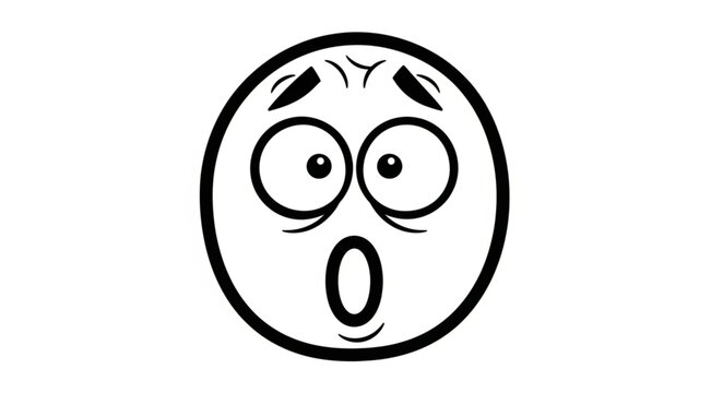 Surprised Face Emoji Reaction Icon.