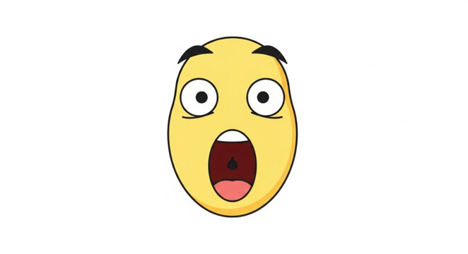 Surprised Emoji Face with Wide Eyes and Open Mouth.