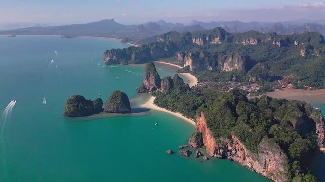 Krabi Railay Beach Thailand Aerial View