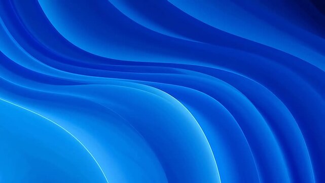 Flowing blue curves on abstract background