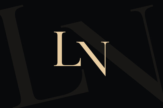 LN or NL letter logo icon design. Classic style luxury initials monogram.