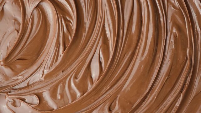 Abstract Cooking Background, Chocolate Spread Texture Top View