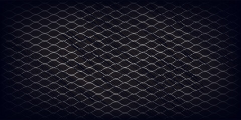 Fishing or soccer net. Repeated hexagon pattern. Black wired mesh texture isolated on white background.ilustrasion modern. © rafi