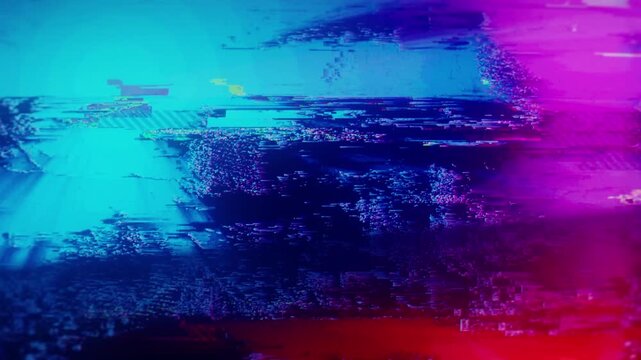 Cyberpunk VHS Tracking Glitch, Retro CRT Monitor Interference