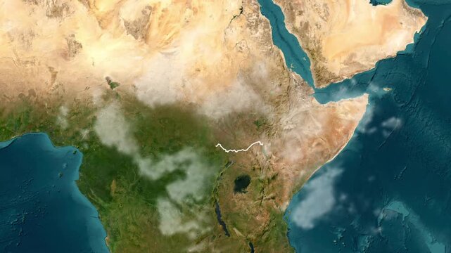 South Sudan Country Animation 1080 footages