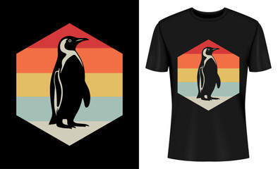 Obraz premium Penguin Animal Zookeeper T-shirt Design