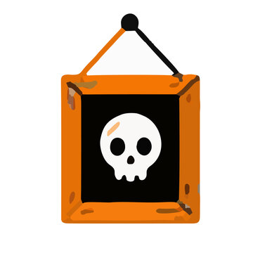 Halloween spooky bingkai tengkorak for Halloween party and Halloween bingkai tengkorak icon for Halloween spooky celebration for scary Halloween bingkai tengkorak and spooky Halloween icon elements d.
