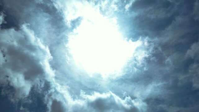 Dramatic Storm Clouds Opening to Blue Sky Timelapse