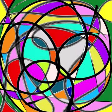 Zentangle Style Colorful Motion Background for Meditation and Wellness