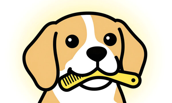 beagle face gazing upwards interest set bright sunny yellow background featuring yellow comb
