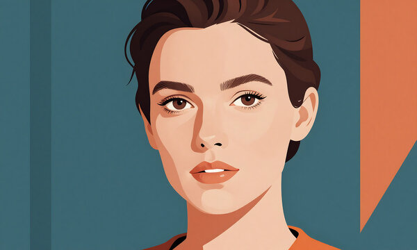 portrait caucasian female showcasing smooth clear complexion captivating gaze soft natural light