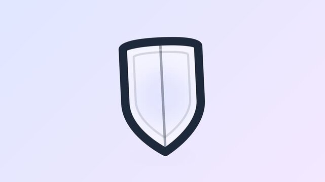Minimalist Blue Security Shield Icon for Cyber Protection and Data Safety Branding