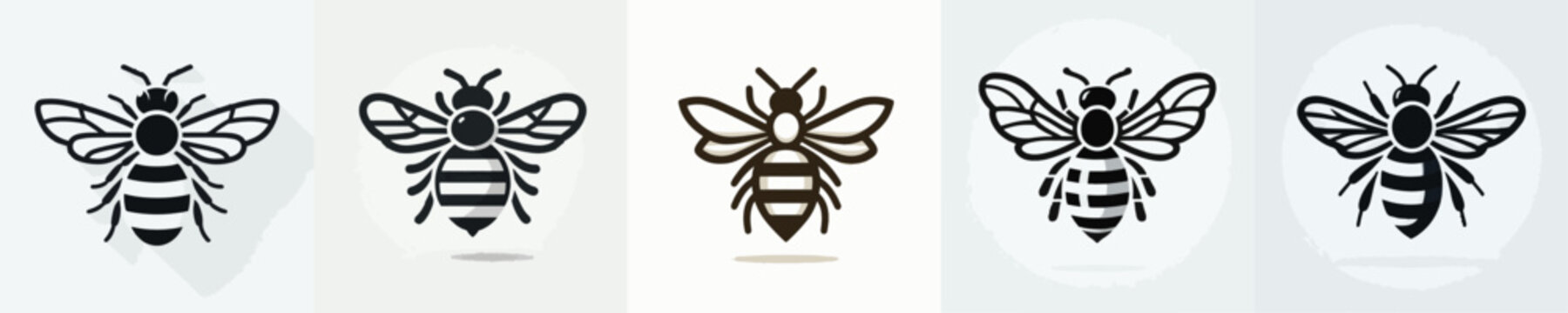 Bee Silhouette Vector Illustration