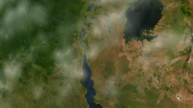 Burundi Country Map Animation with Country Labels
