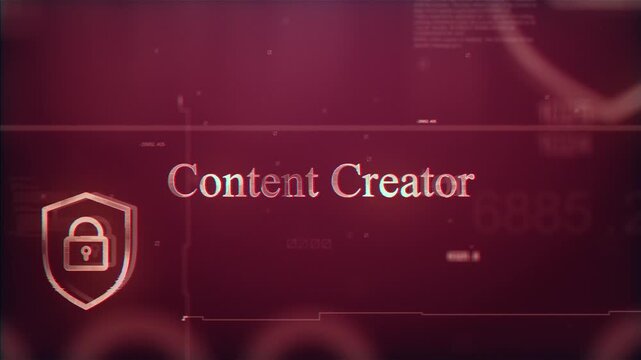 Content Creator Futuristic Digital Background