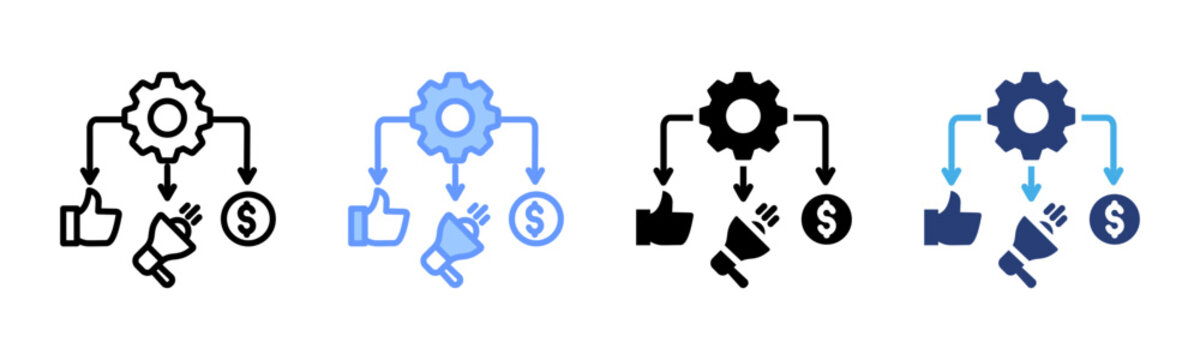 Usp icon set multiple style collection