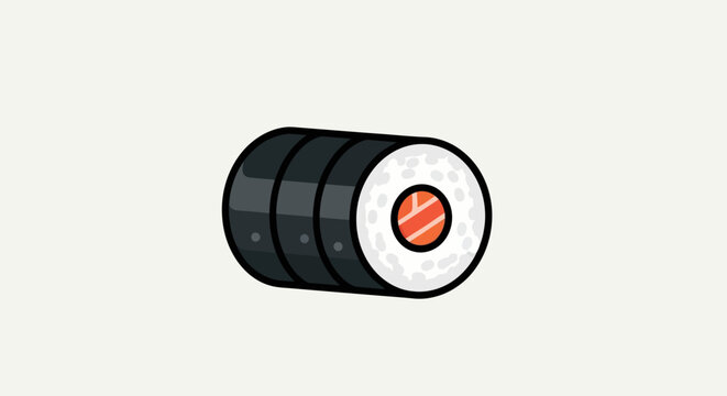 Sushi Roll with Salmon Filling.