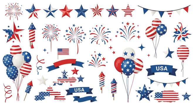 USA Celebration Clipart Collection For Designers