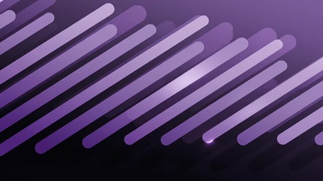 Dynamic abstract purple diagonal lines and rounded bars 3 D motion with futuristic tech vibe and