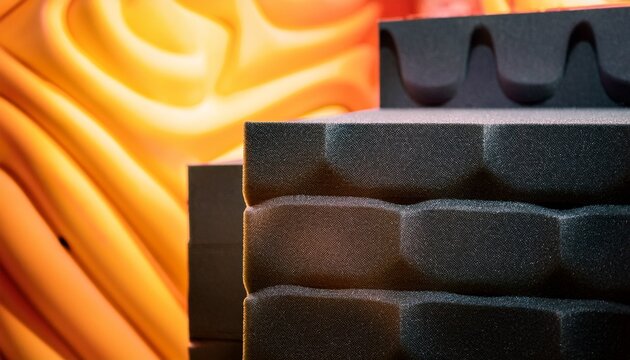 fire resistant closed cell foam panels for soundproofing in professional audio studios and building insulation