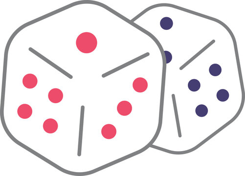 Pair of dice game pieces